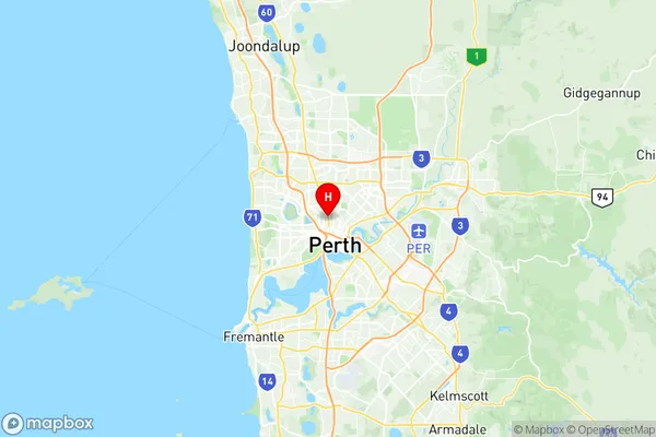 North Perth, Western Australia Region Map