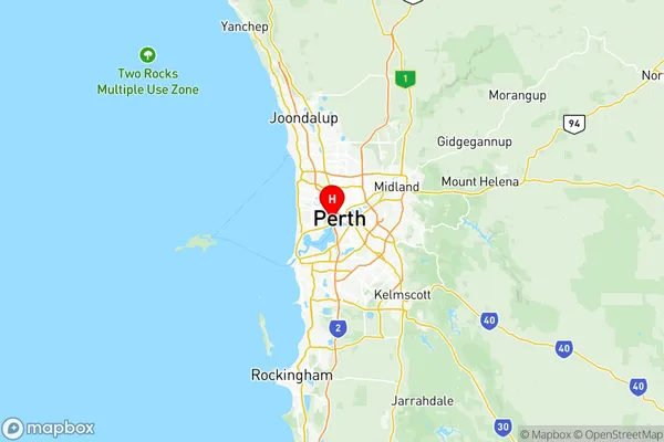 Perth City, Western Australia Region Map