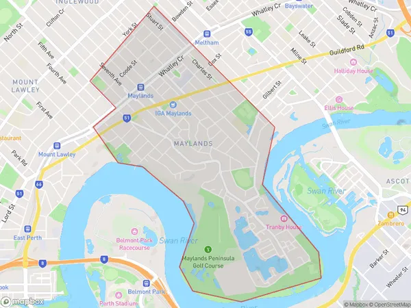 ZipCode 6931 Areas Map for Maylands