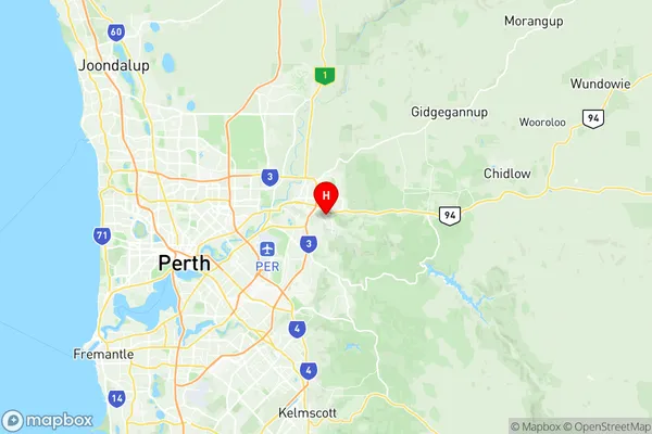 Helena Valley Koongamia, Western Australia Region Map