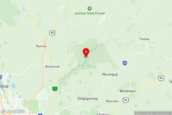 Avon Valley National Park, Western Australia Region Map