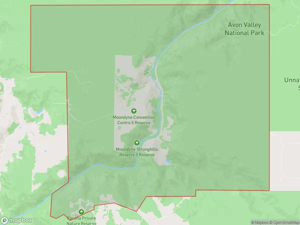 ZipCode 6084 Areas Map for Avon Valley National Park