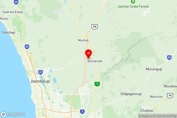 Bullsbrook, Western Australia Region Map