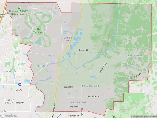 ZipCode 6056 Areas Map for The Vines