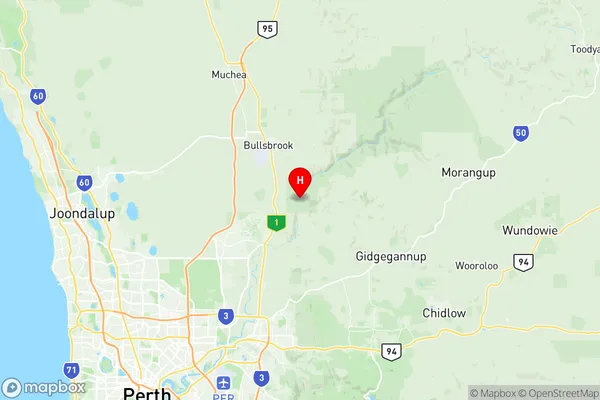 Walyunga National Park, Western Australia Region Map