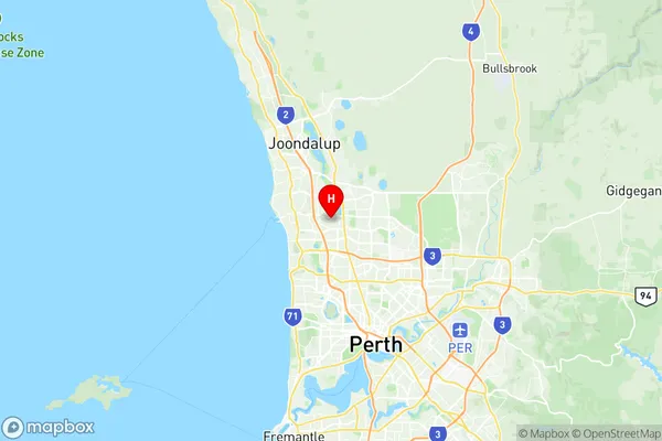Greenwood Warwick, Western Australia Region Map