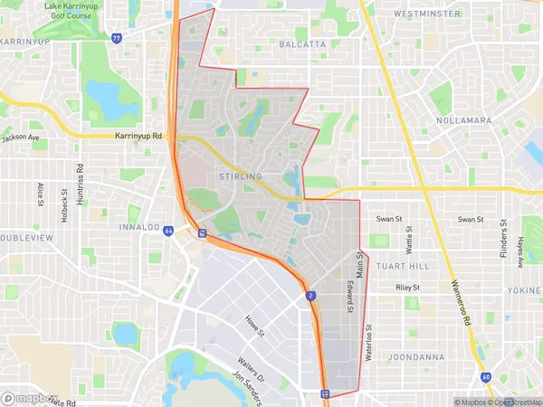 ZipCode 6917 Areas Map for Stirling - Osborne Park