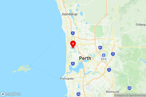 Wembley Downs Churchlands Woodlands, Western Australia Region Map