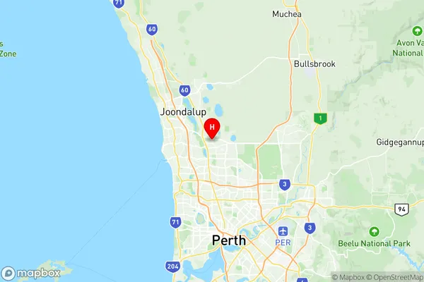 Madeley Darch Landsdale, Western Australia Region Map