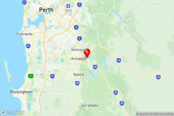 Mount Nasura Mount Richon Bedfordale, Western Australia Region Map