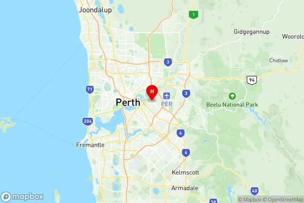Belmont Ascot Redcliffe, Western Australia Region Map