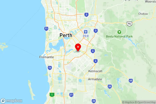 Parkwood Ferndale Lynwood, Western Australia Region Map