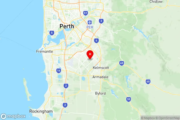 Huntingdale Southern River, Western Australia Region Map