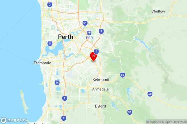 Maddington Orange Grove Martin, Western Australia Region Map