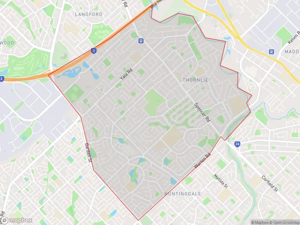 ZipCode 6988 Areas Map for Thornlie