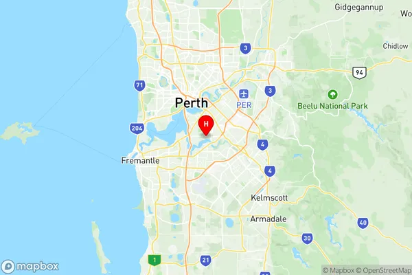 Manning Waterford, Western Australia Region Map