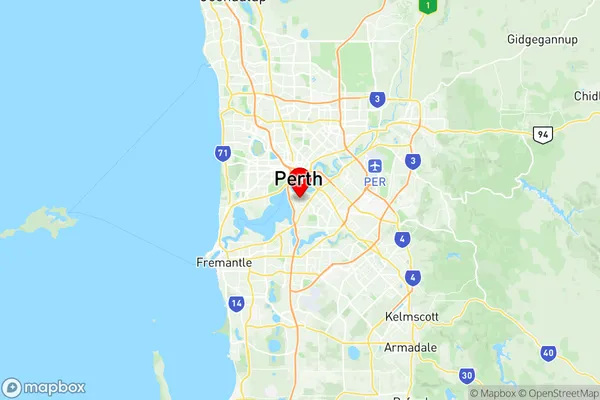 South Perth Kensington, Western Australia Region Map