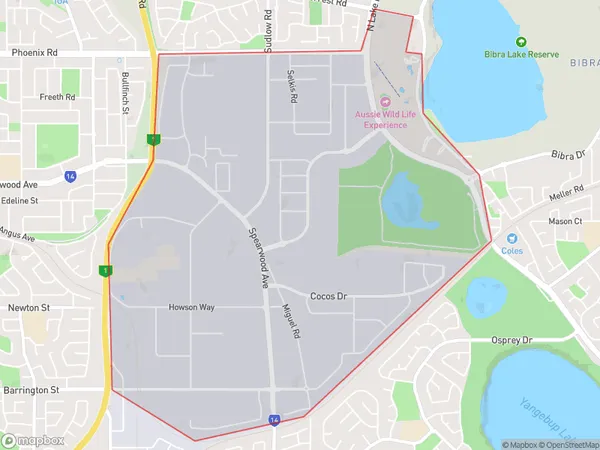 ZipCode 6965 Areas Map for Bibra Industrial