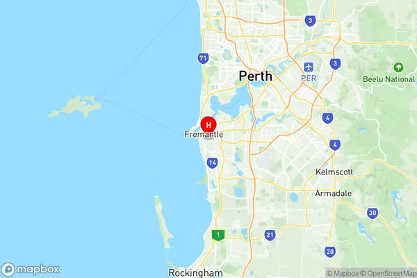Fremantle, Western Australia Region Map