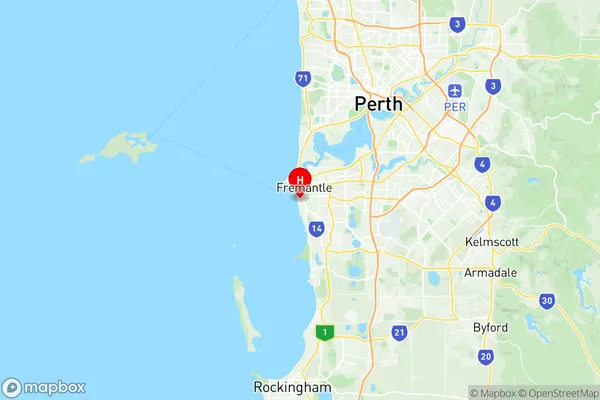 Fremantle South, Western Australia Region Map