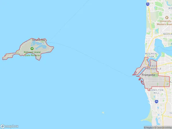 Fremantle, Western Australia Polygon Area Map