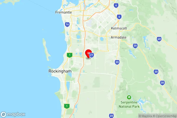 Casuarina Wandi, Western Australia Region Map