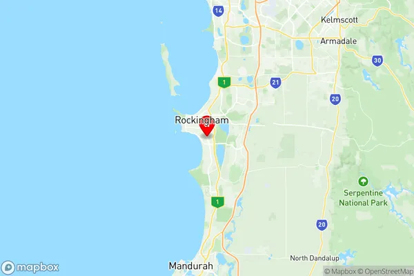 Waikiki, Western Australia Region Map