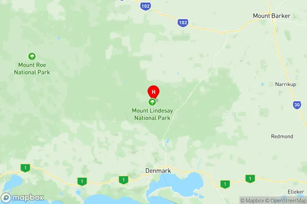Denmark, Western Australia Region Map