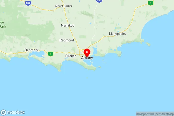 Albany, Western Australia Region Map