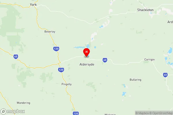 Wheat Belt South, Western Australia Region Map