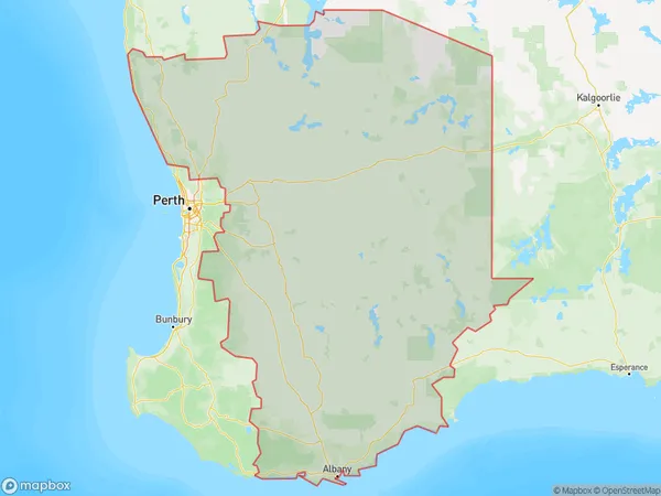 Western Australia Wheat Belt, Western Australia Polygon Area Map