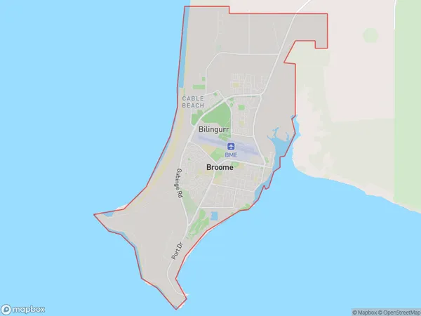 ZipCode 6725 Areas Map for Broome