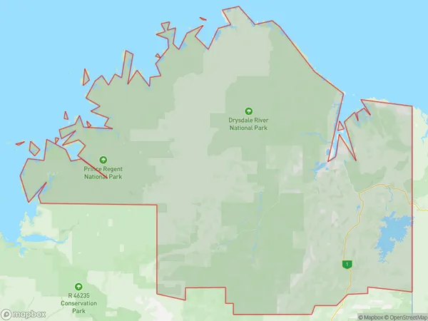 ZipCode 6740 Areas Map for Kununurra