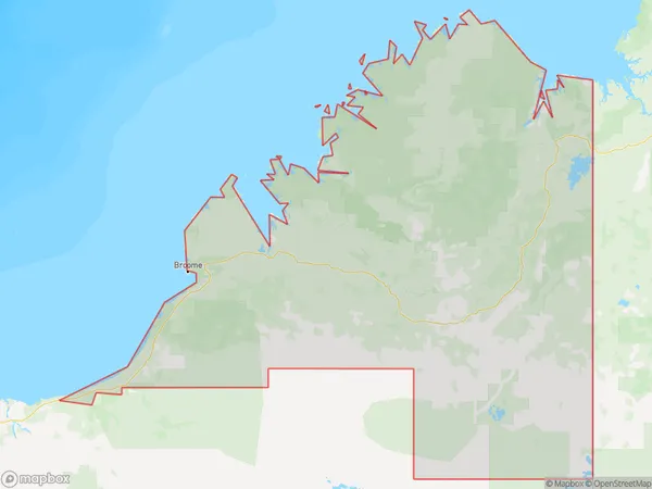 Kimberley, Western Australia Polygon Area Map