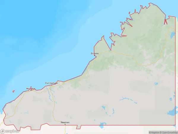 Western Australia Outback (North), Western Australia Polygon Area Map