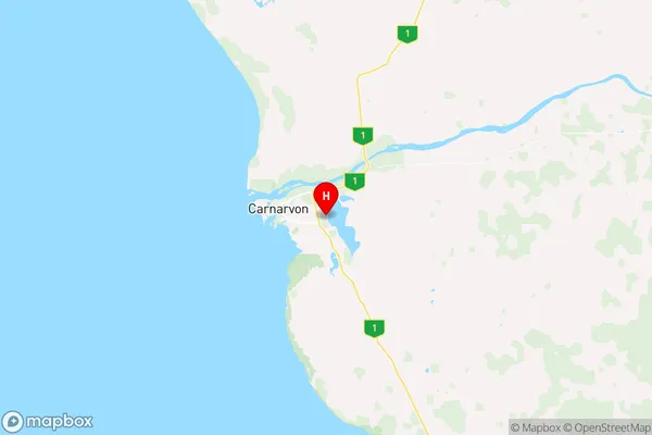 Carnarvon, Western Australia Region Map