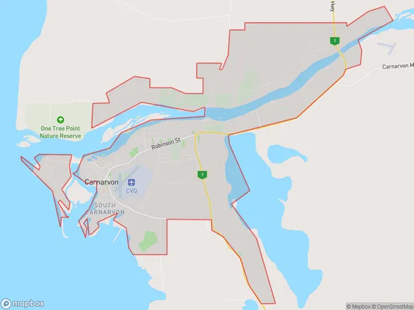 ZipCode 6701 Areas Map for Carnarvon