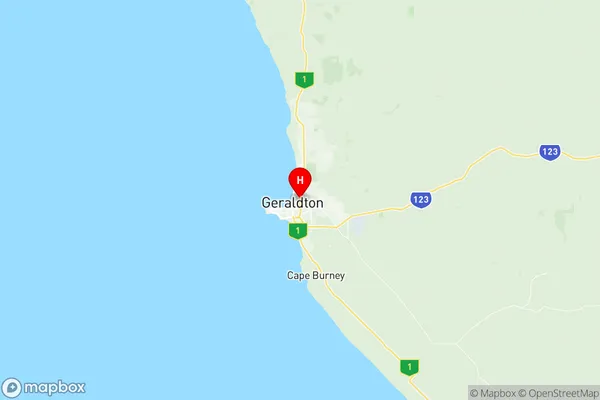 Geraldton, Western Australia Region Map