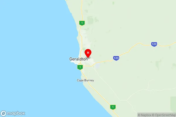 Geraldton East, Western Australia Region Map