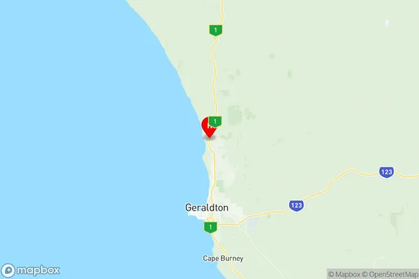 Geraldton North, Western Australia Region Map