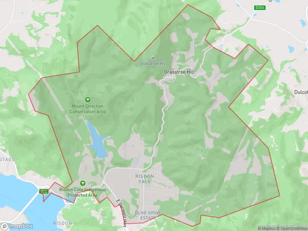 AU PostCode 7017 Suburbs Map for Risdon Vale