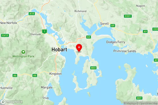 Rokeby, Tasmania Region Map