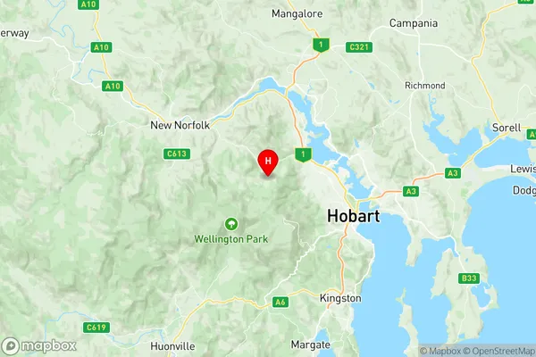 Berriedale Chigwell, Tasmania Region Map