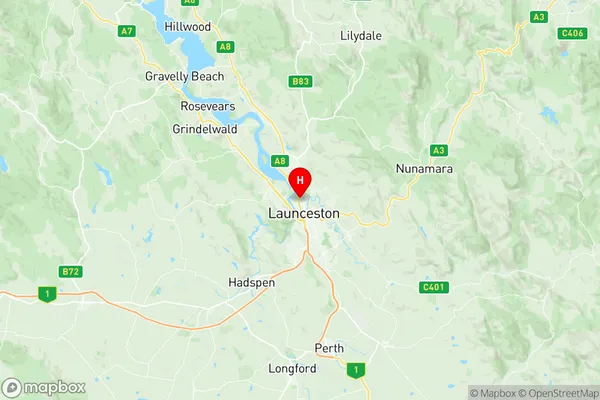 Invermay, Tasmania Region Map