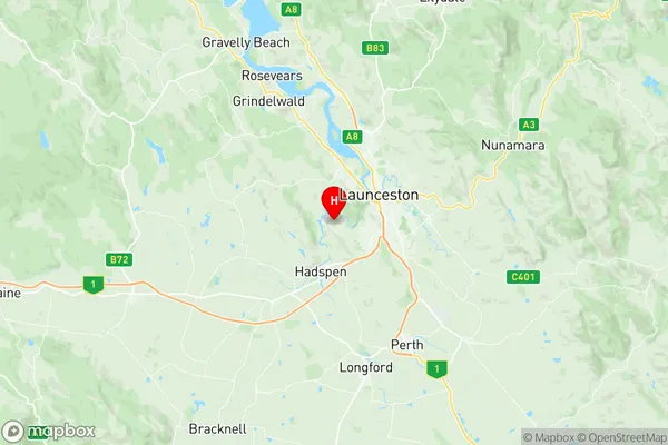 Prospect Vale Blackstone, Tasmania Region Map