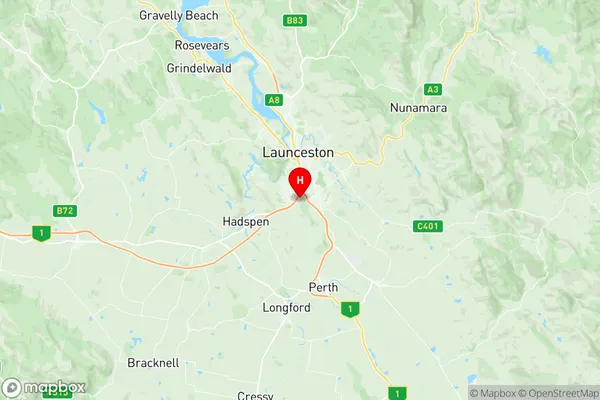 Summerhill Prospect, Tasmania Region Map