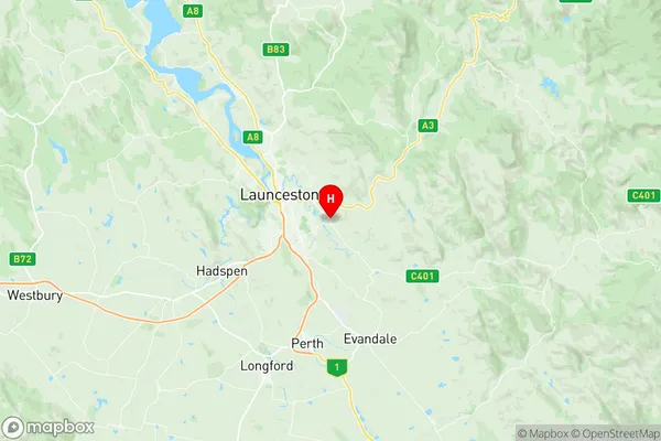 Waverley St Leonards, Tasmania Region Map