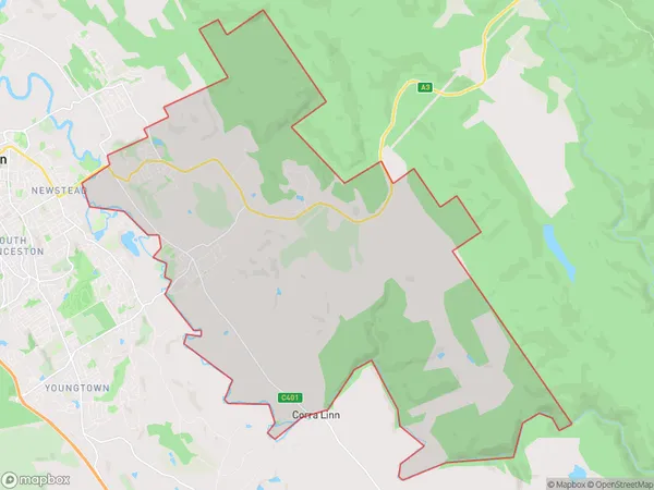 Waverley St Leonards, Tasmania Polygon Area Map