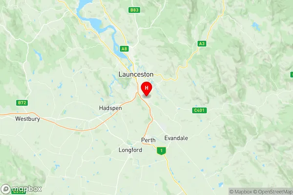 Youngtown Relbia, Tasmania Region Map