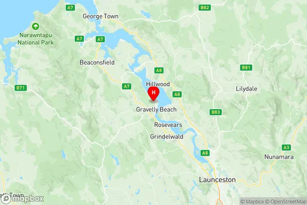 Grindelwald Lanena, Tasmania Region Map